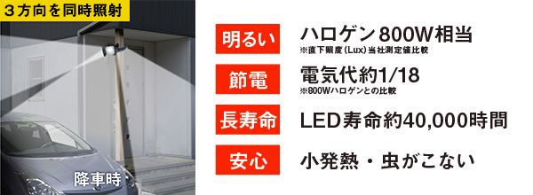 6468円 大人気の RITEX 14W×3灯 ハロゲン800W相当 フリーアーム式LEDセンサーライト LED-AC3042 LEDAC3042